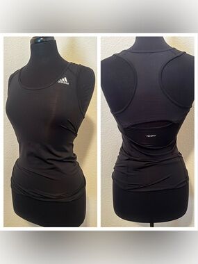 adidas Black Techfit Racerback Women's Tank Top XS